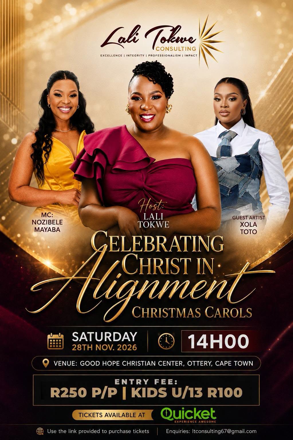 Celebrating Christ in Alignment — Christmas Carols with guest artist Xola Toto