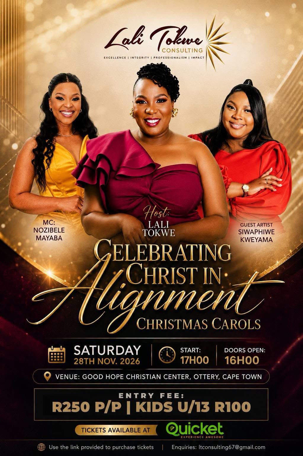 Celebrating Christ in Alignment — Christmas Carols with guest artist Siwaphiwe Kweyama