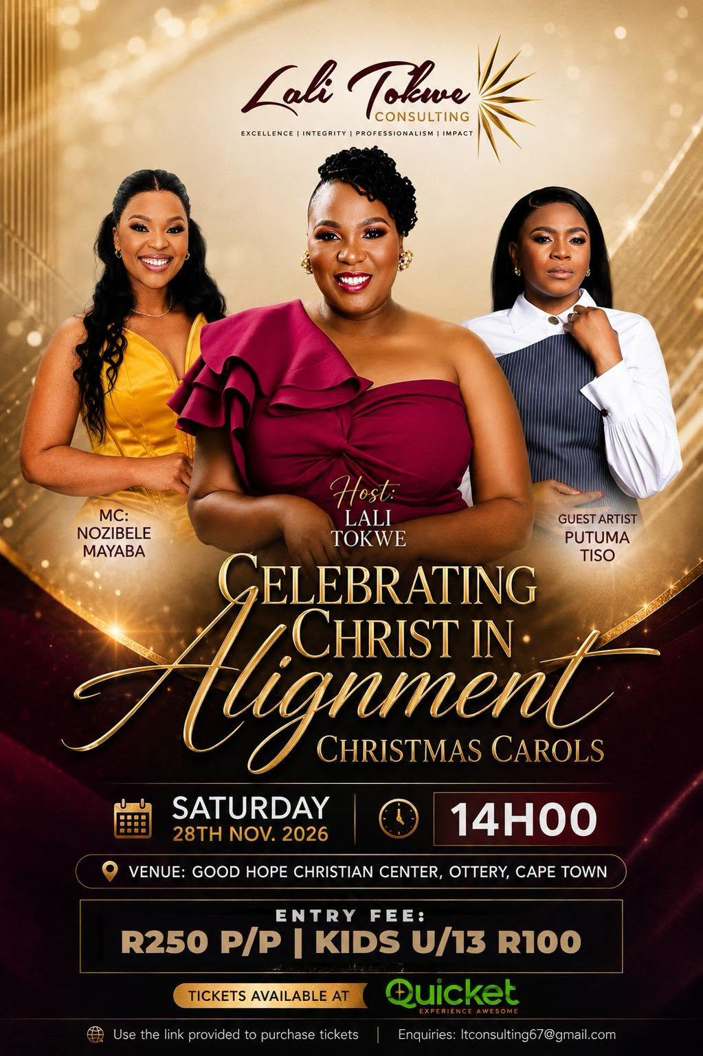 Celebrating Christ in Alignment — Christmas Carols with guest artist Putuma Tiso